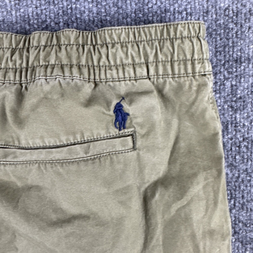 Polo Ralph Lauren Kids Joggers Olive Green Drawstring Elastic Waist Size L 14-16 - Picture 6 of 6